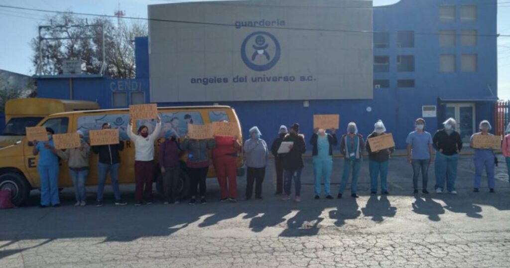 Se manifiestan trabajadores de guardería en Matamoros