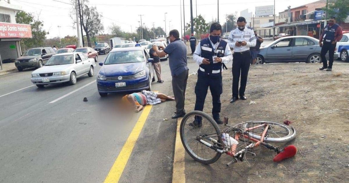 Atropellan a ciclista en Ciudad Victoria