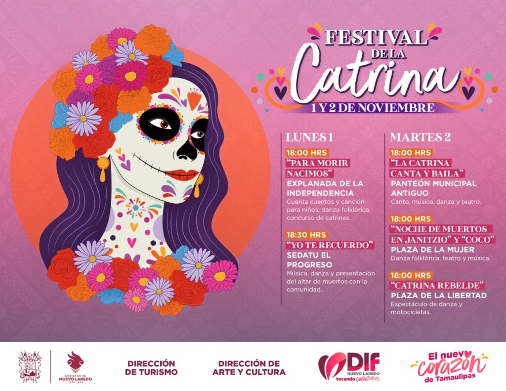 Gobierno de Nuevo Laredo celebrará tradición mexicana con Festival de la Catrina