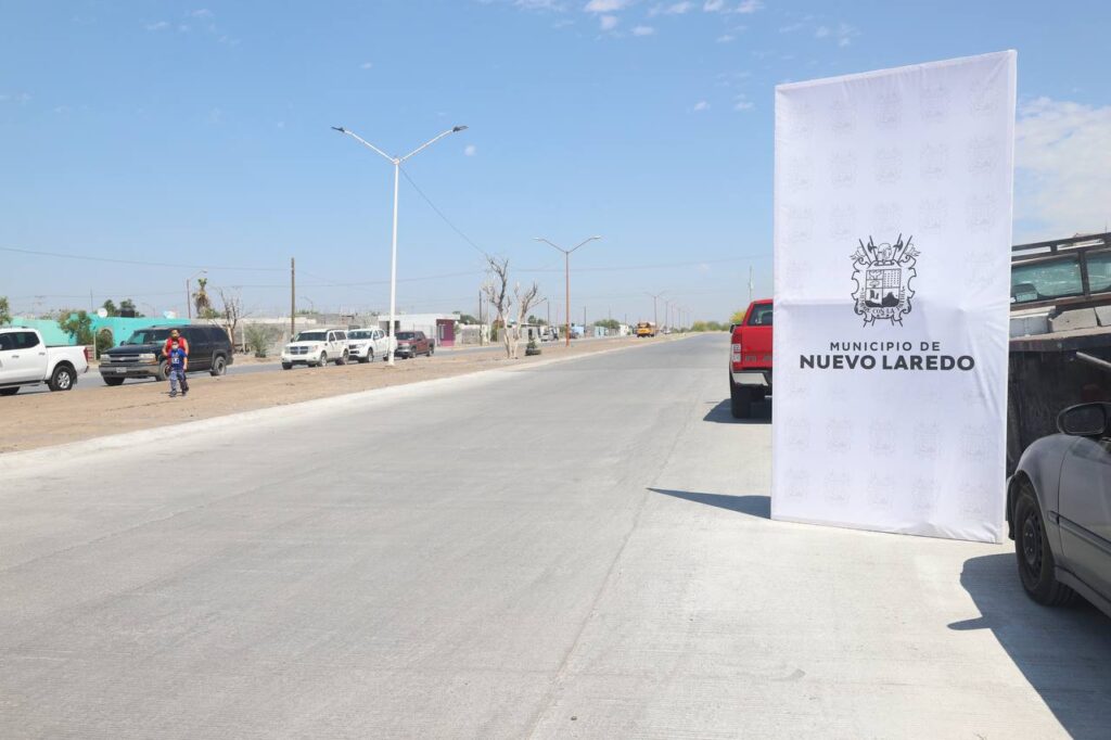 Entregan obra de repavimentación en la colonia Valles de Anáhuac, en Nuevo Laredo