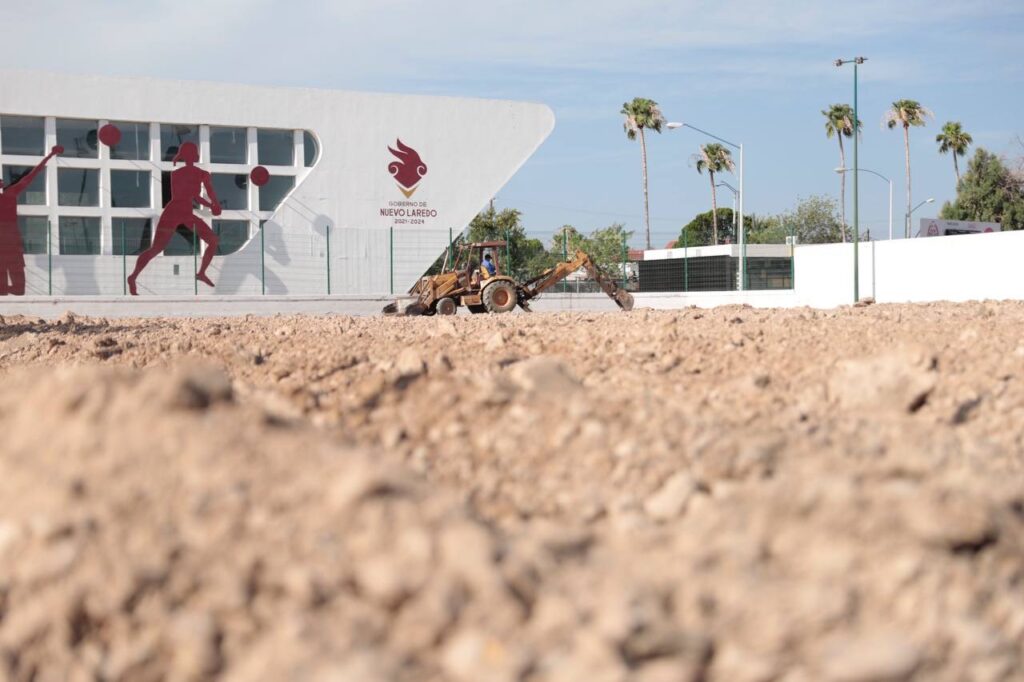 Rehabilitan canchas de fut rap de la Unidad Deportiva “Benito Juárez” en Nuevo Laredo