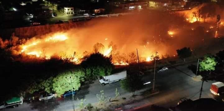 Se registra incendio en el río San Marcos; aseguran fue provocado