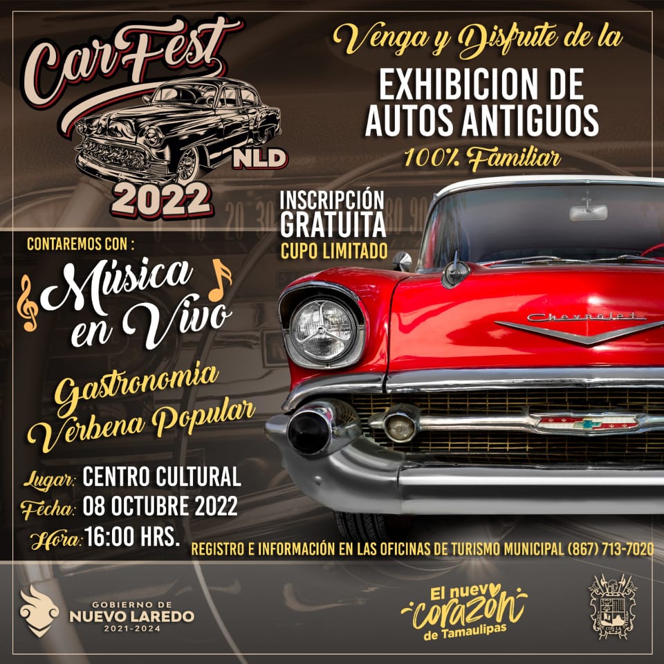 Enciendan motores; llega a Nuevo Laredo el Car Fest 2022