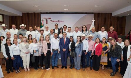 Participa Carmen Lilia Canturosas en mesa de trabajo con gobernador Américo Villarreal