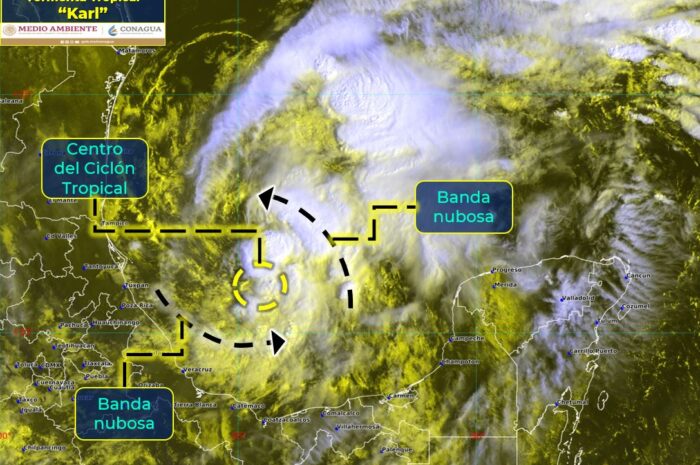 Tormenta tropical Karl ocasionará lluvias fuertes y oleaje elevado en Tamaulipas