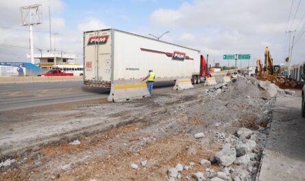 Avanza transformación de vialidades en Nuevo Laredo