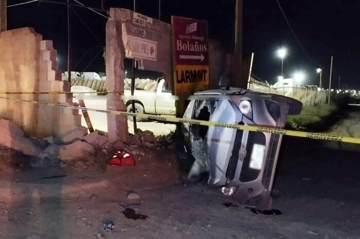 Fallece tras chocar y volcarse la Carretera Nacional en Nuevo Laredo