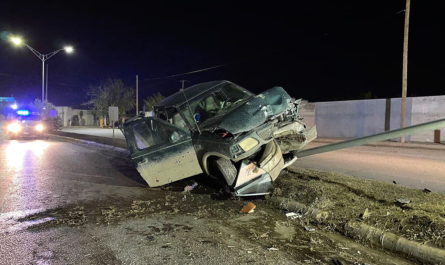 Se lleva un poste por conducir borracho en Nuevo Laredo