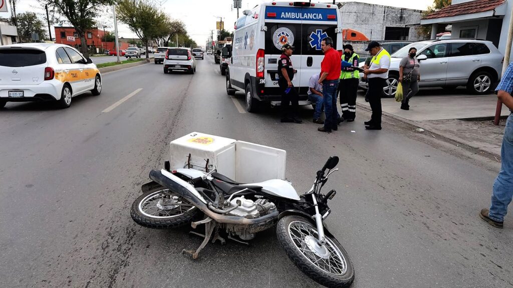 Un motociclista lesionado tras choque en Nuevo Laredo