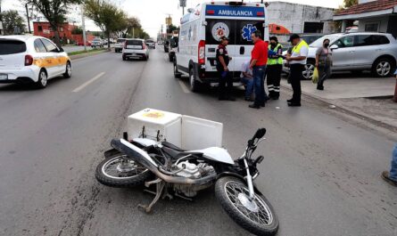 Un motociclista lesionado tras choque en Nuevo Laredo