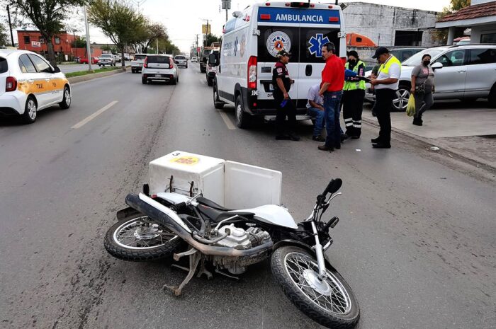 Un motociclista lesionado tras choque en Nuevo Laredo