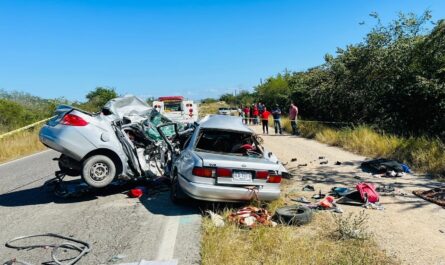 5 muertos tras choque en la carretera Aldama y Estación Manuel