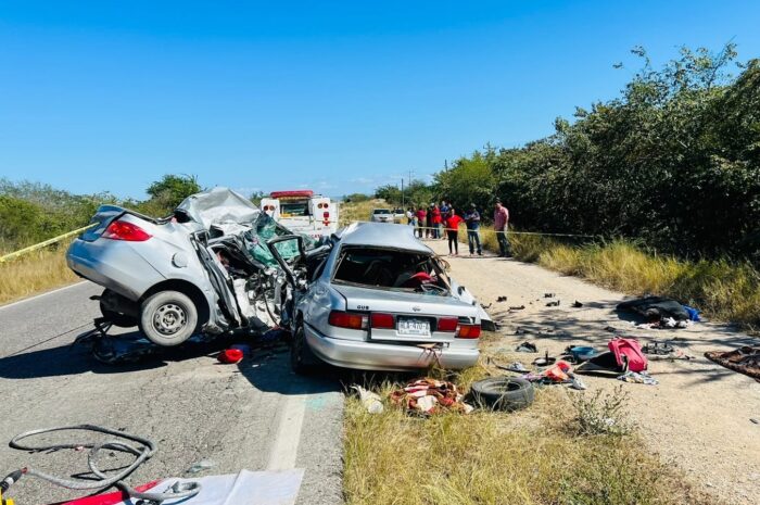 5 muertos tras choque en la carretera Aldama y Estación Manuel