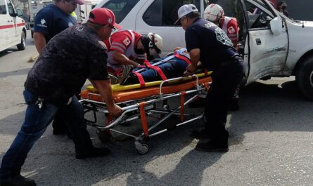 Accidente en Nuevo Laredo deja a motociclista y mujer heridos