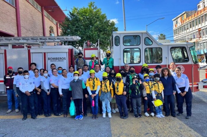 Aprenden niños scouts primeros auxilios en Protección Civil de Nuevo Laredo