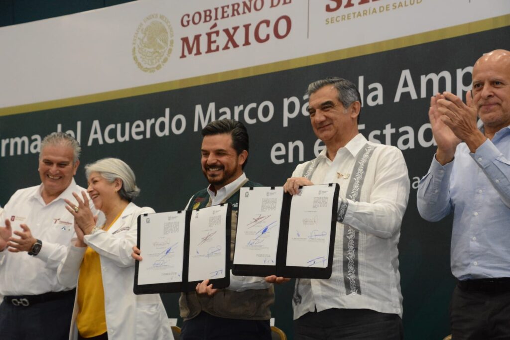 Firman gobernador y director del IMSS nuevo modelo de salud para Tamaulipas