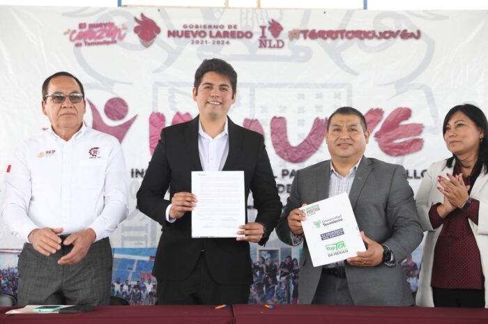 IMJUVE y Tec Milenio firman convenio para la educación de los jóvenes de Nuevo Laredo