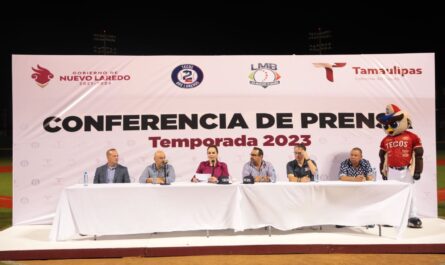 Presentan alcaldesa y directiva de Tecolotes de los dos Laredos uniformes y novedades para temporada 2023