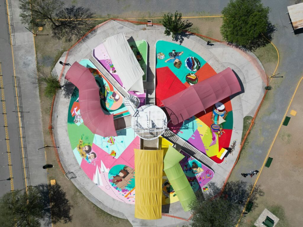 Finalizan trabajos de mural en resbaladero del Parque Viveros