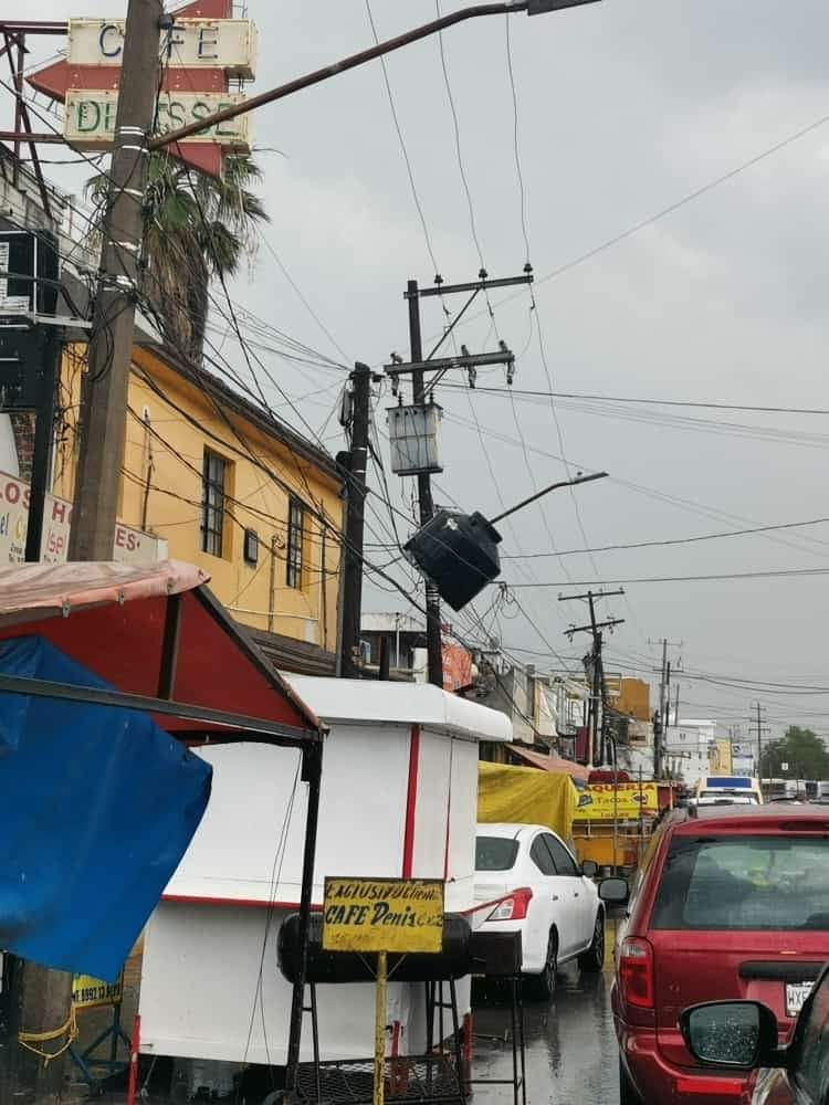 Fuerte tromba causa estragos en Reynosa