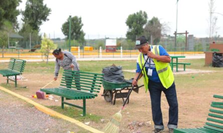 Atienden cuadrillas del Gobierno Municipal espacios públicos tras festejos de Pascua