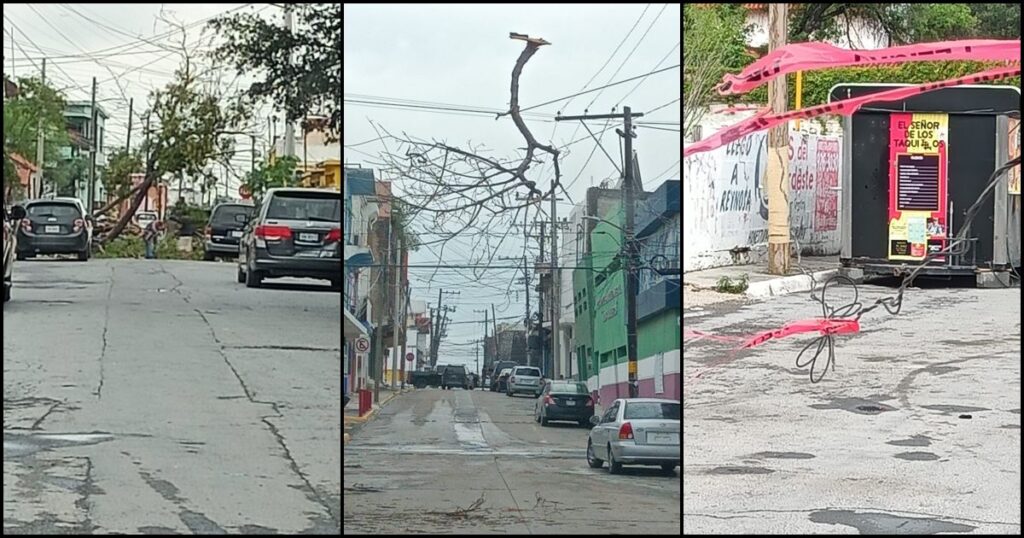 Fuerte tromba causa estragos en Reynosa