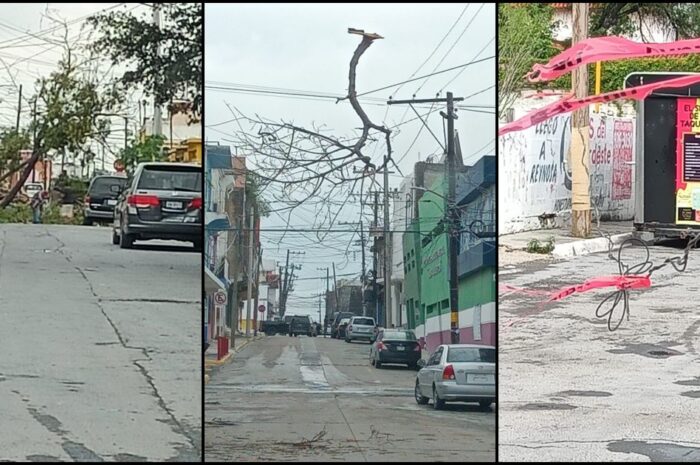 Fuerte tromba causa estragos en Reynosa