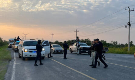 Fuerzas federales y estatales retiran bloqueos en Matamoros