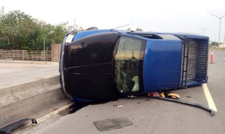 Accidente en Nuevo Laredo termina en fuga del conductor