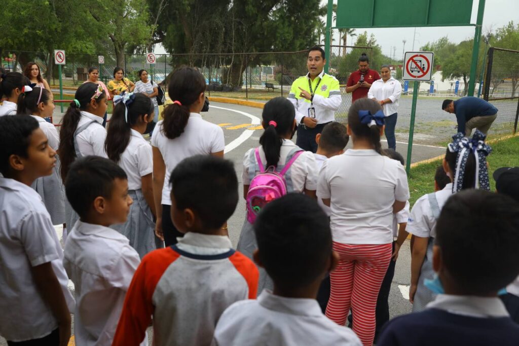 Aprenden estudiantes de primaria “Estado de Tamaulipas” sobre cultura vial