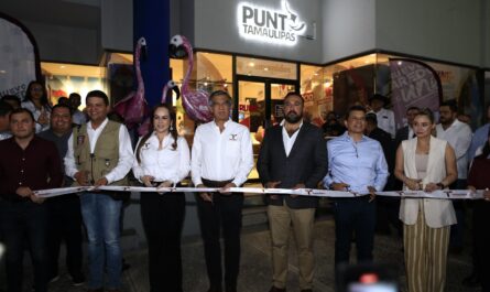 Encabezan gobernador Américo Villarreal y alcaldesa Carmen Lilia Canturosas inauguración de Punto Tamaulipas