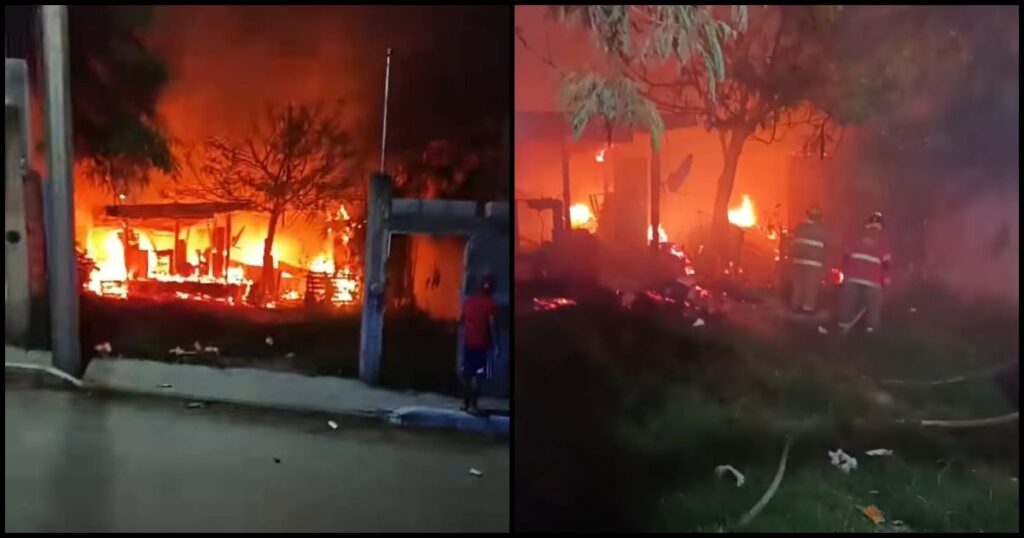 Incendio provocado destruye una casa en La Presita de Ciudad Victoria