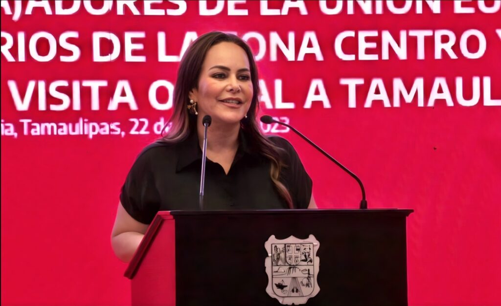 Presenta alcaldesa Carmen Lilia Canturosas ventajas competitivas de Nuevo Laredo ante embajadores de Unión Europea