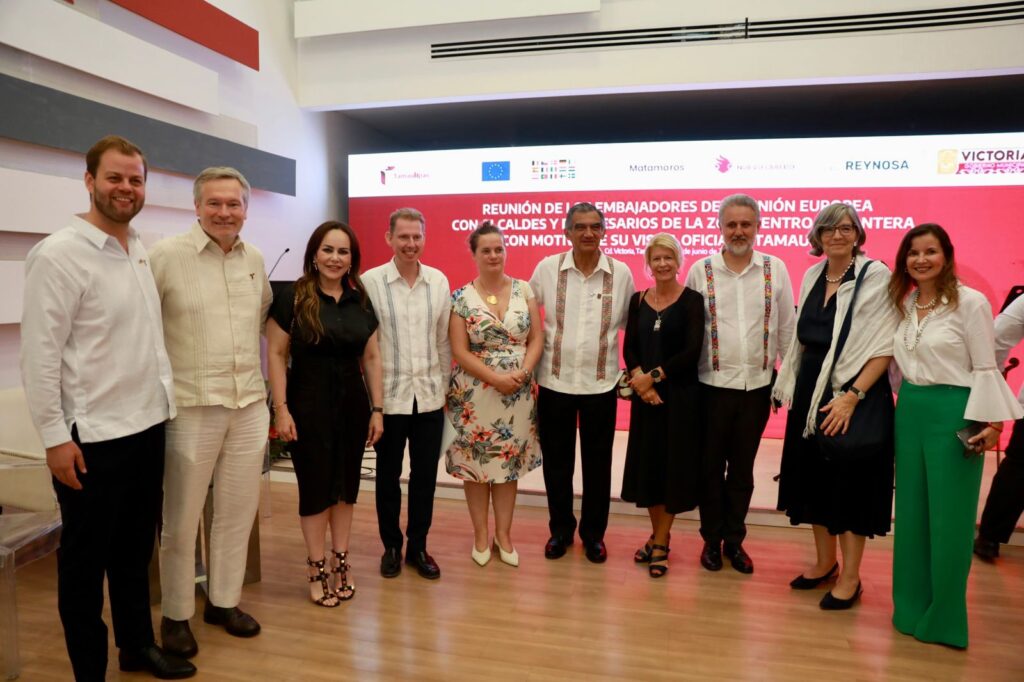 Presenta alcaldesa Carmen Lilia Canturosas ventajas competitivas de Nuevo Laredo ante embajadores de Unión Europea