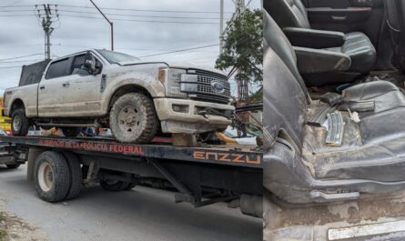 Aseguran vehículos y equipo tras enfrentamiento en Reynosa