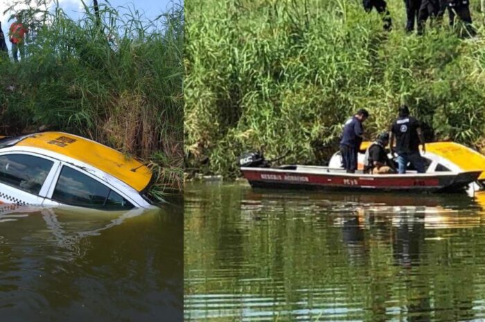 Taxista muere ahogado tras caer en canal en Reynosa