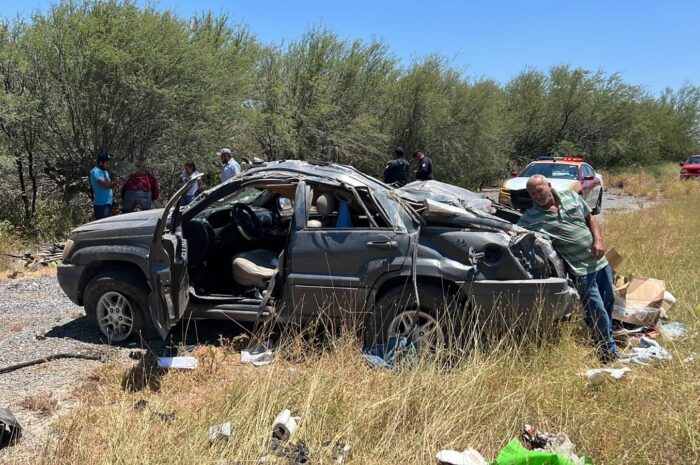 Cuatro heridos en volcadura sobre la victoria-matamoros