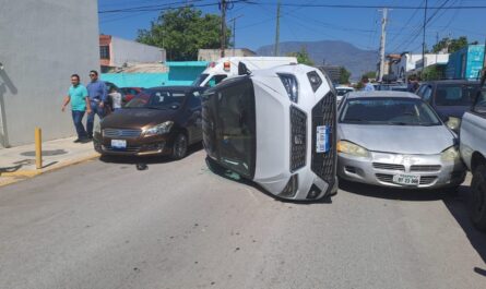 Accidente vial en Ciudad Victoria deja tres heridos