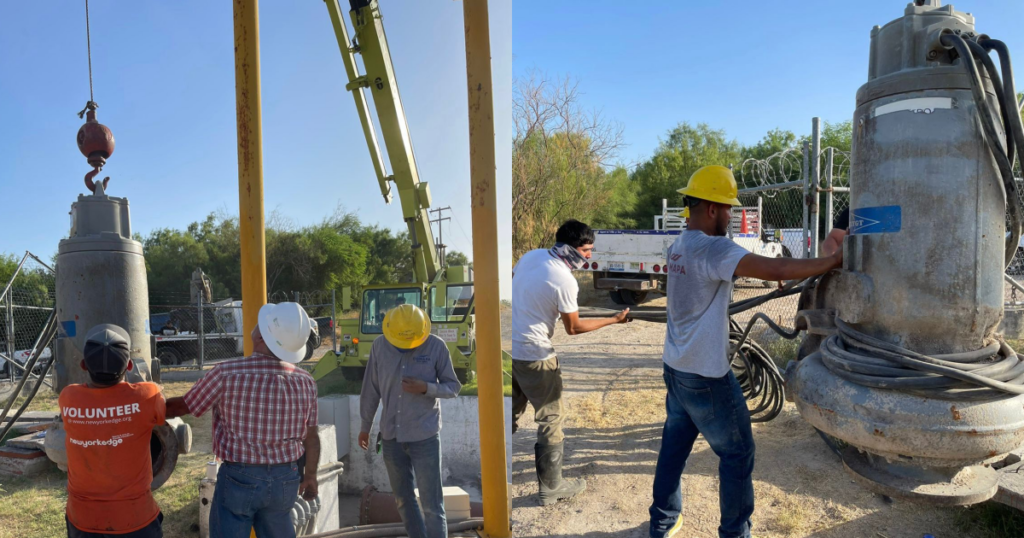 Realiza COMAPA Nuevo Laredo reemplazo de bomba de captación número 4 en planta suroriente