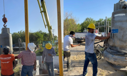 Realiza COMAPA Nuevo Laredo reemplazo de bomba de captación número 4 en planta suroriente