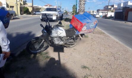 Joven repartidor resulta herido tras derrapar en Nuevo Laredo