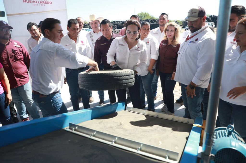 Arranca Gobierno de Nuevo Laredo trituradora de llantas para proteger el medio ambiente