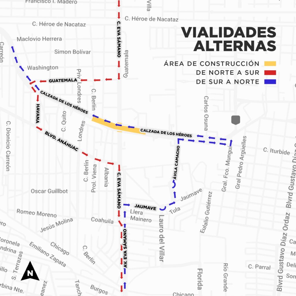 Presenta Nuevo Laredo vías alternas por construcción del puente Eva Sámano