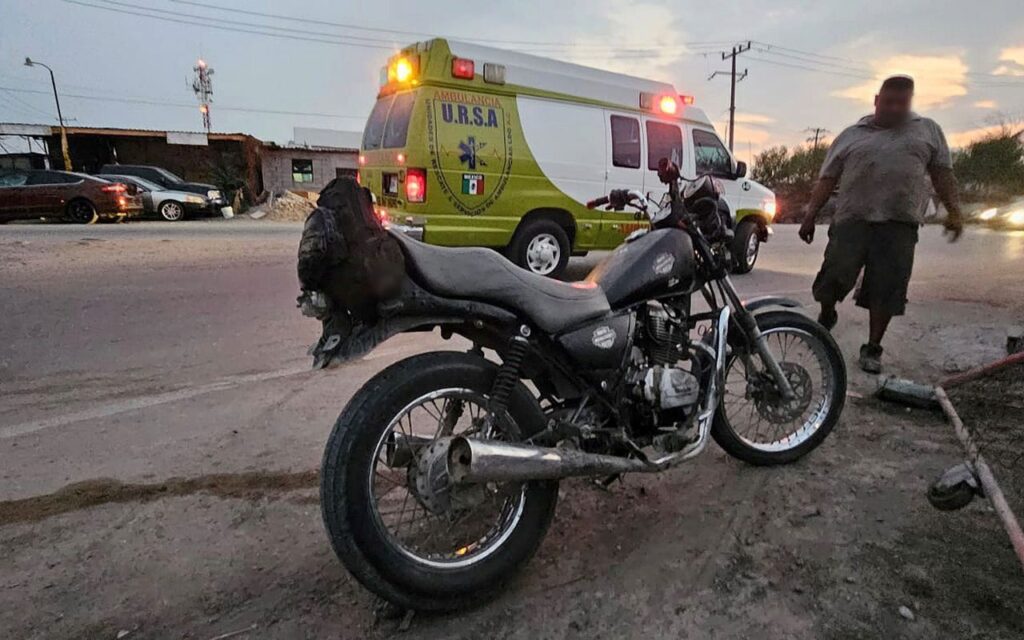 Accidente en Nuevo Laredo: motociclista herido en choque con auto