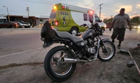 Accidente en Nuevo Laredo: motociclista herido en choque con auto