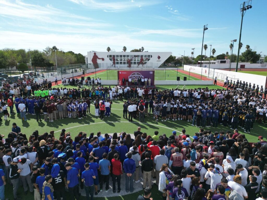 Inaugura alcaldesa Carmen Lilia Canturosas Semana Deportiva Estudiantil con la participación de más de 3 mil estudiantes