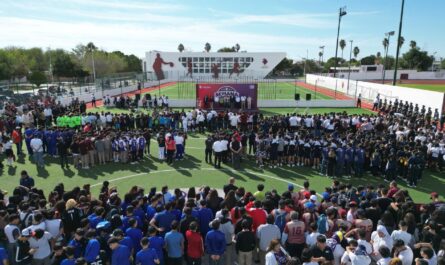 Inaugura alcaldesa Carmen Lilia Canturosas Semana Deportiva Estudiantil con la participación de más de 3 mil estudiantes