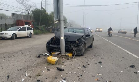 Choque en Victoria por la salida a Matamoros deja cuatro lesionados