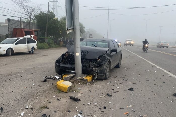 Choque en Victoria por la salida a Matamoros deja cuatro lesionados