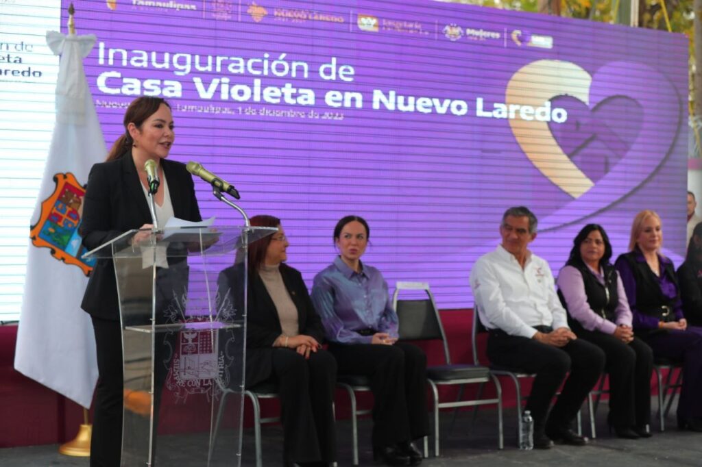 Gobernador Américo Villarreal y alcaldesa Carmen Lilia inauguran “Casa Violeta”; dará refugio a mujeres violentadas